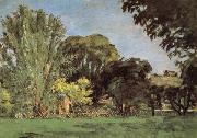 Paul Cezanne Trees in the Jas de Bouffan oil painting artist